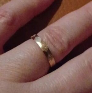 New yellow tone wedding band